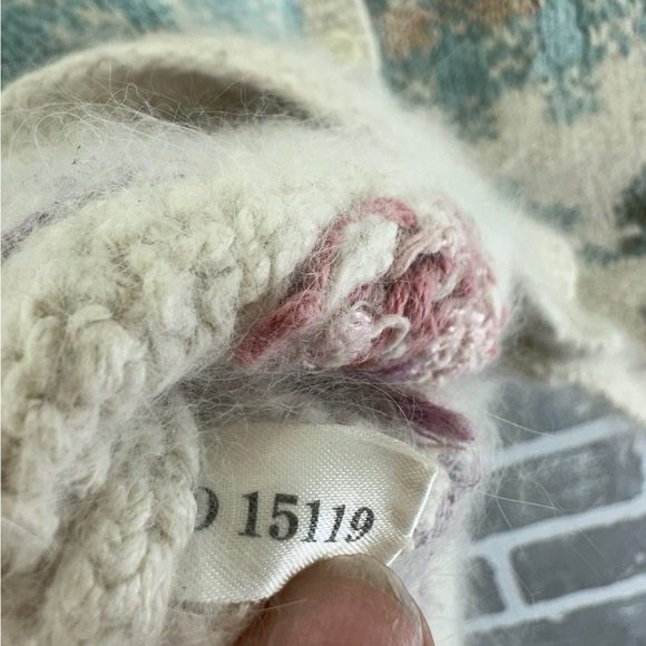 Express Tricot Handknitted Cardigan Sweater Silk Angora Pastels Women's Size S - Picture 5 of 6